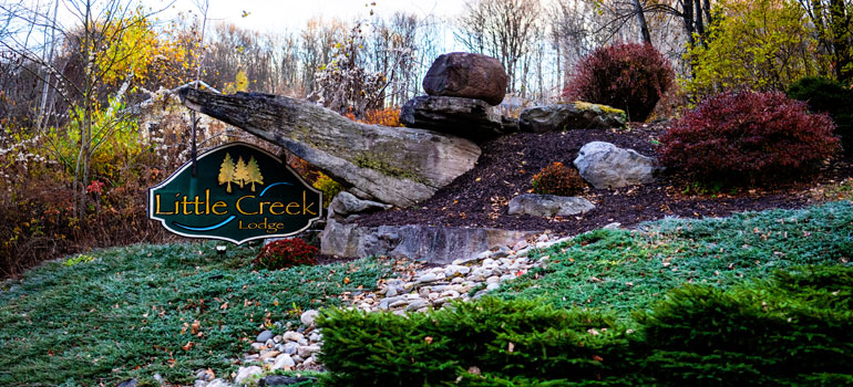 a little creek sign in nature