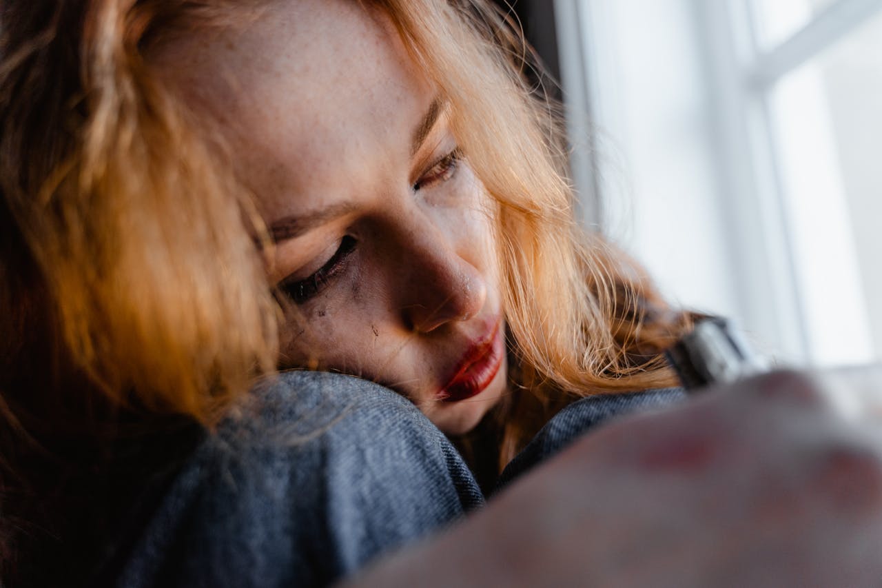 Woman struggling with quitting drugs cold turkey.