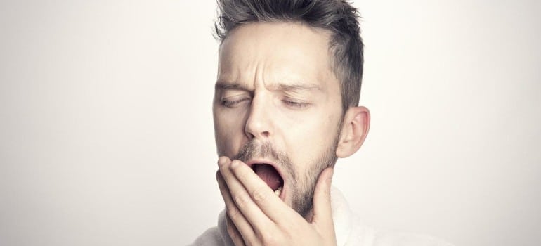 A man yawning at a alcohol rehab pennsylvania