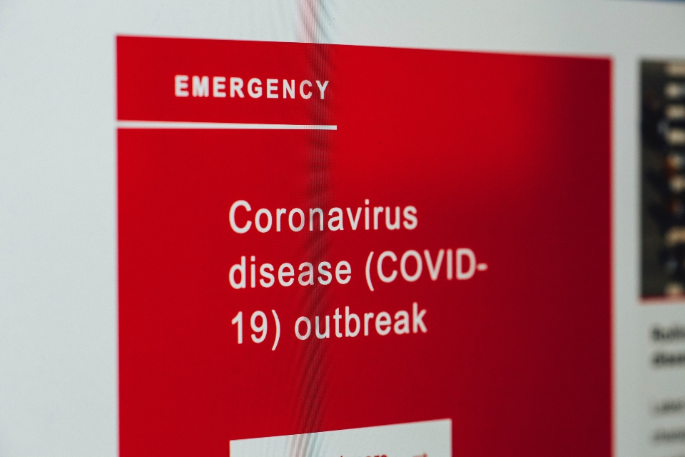 COVID-19 sign, representing the Impact That COVID-19 Pandemic Had on Substance Abuse Among Adults