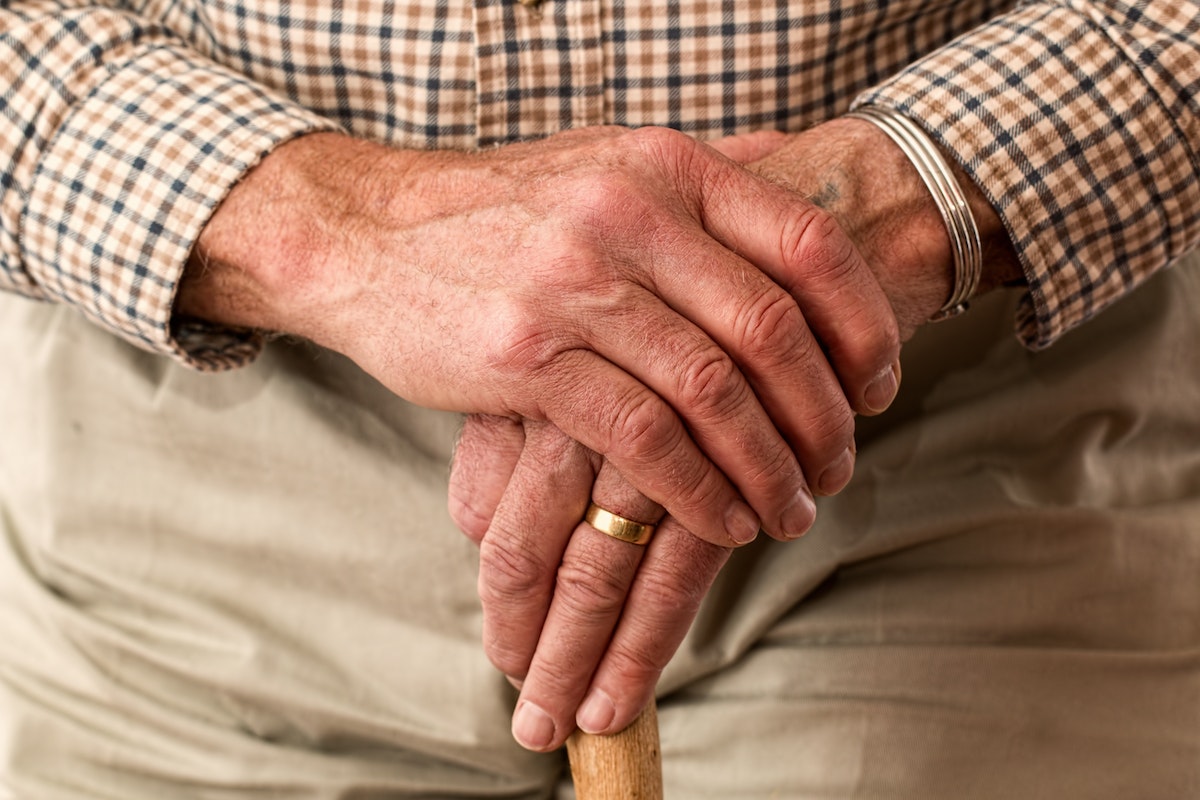 An old man concerned about the drug overdoses rise among senior citizens