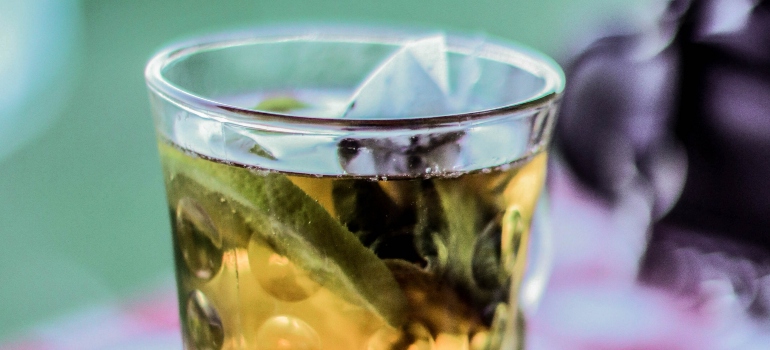 herbal tea in a glass