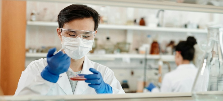 A man working in a lab