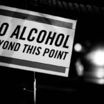 No Alcohol beyond this point sign