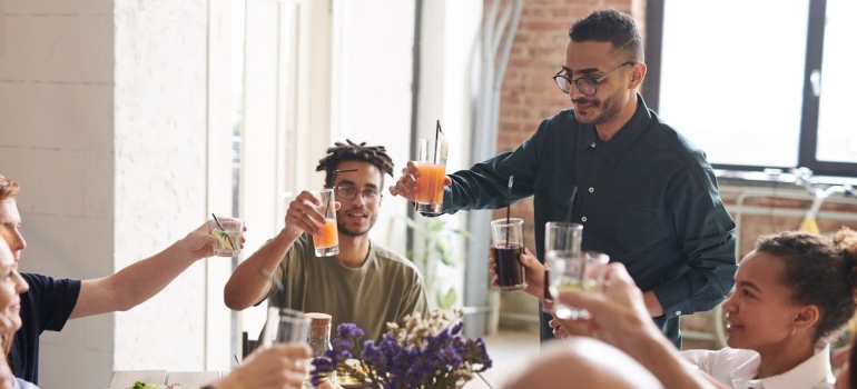 Friends and family spending time together