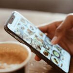 A person using a phone