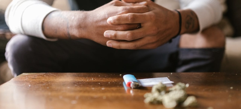 a man preparing to make a joint 