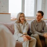 Couple doing family therapy in addiction treatment.