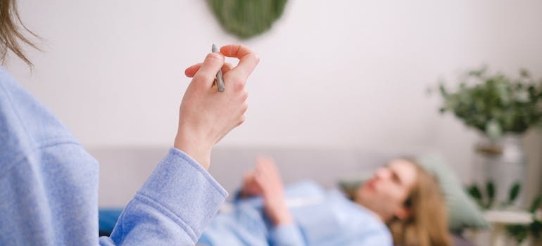 Men lying on the couch and receiving therapy at one of our rehabs in Poconos PA.