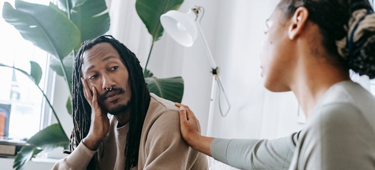 Man seeking additional help for addiction.