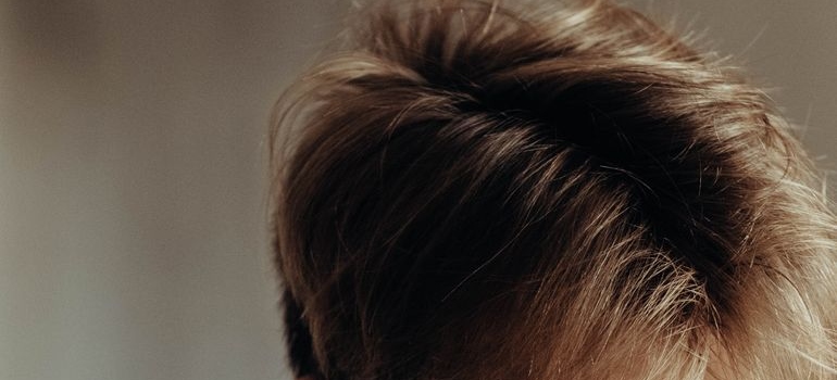 Close-up of a man’s hair representing hair drug testing.