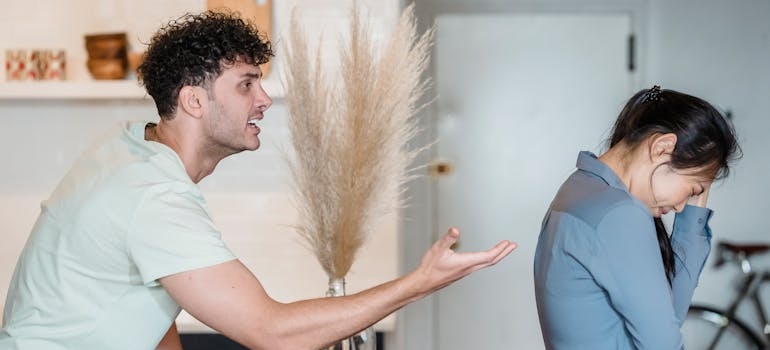 Couple having an argument.
