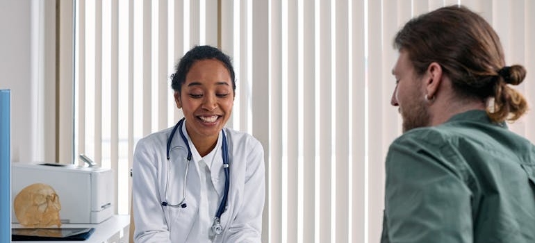 Doctor talking about Suboxone withdrawal with her patient.