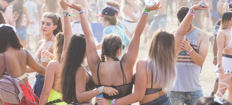 Woman having fun at a party after taking ketamine as a party drug.