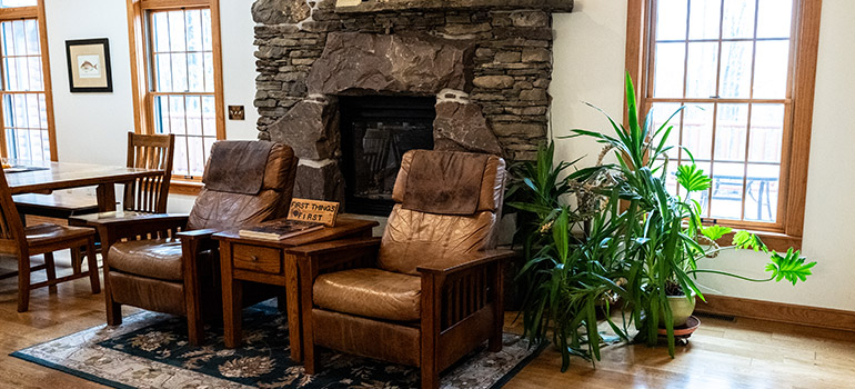 a look at Little Creek lounge made possible with Aetna rehab coverage