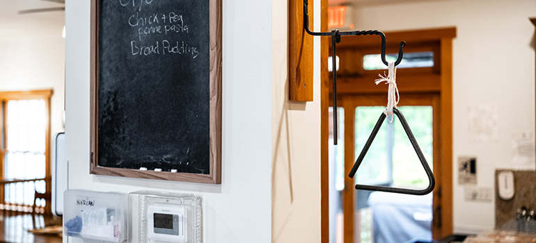 a board at the living room at Little Creek where patients can enjoy the facilities thanks to the Anthem rehab coverage