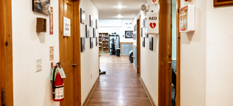 A look at the hallway leading to a room where rehab for benzodiazepine addiction is