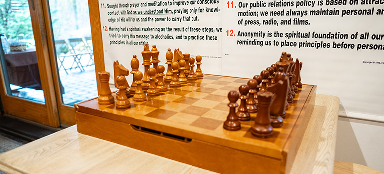a chess set as part of the skills patients can learn at IOP pennsylvania facility
