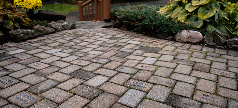 a pavement where yoga for addiction recovery takes place