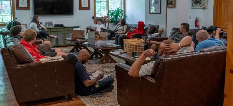 A group therapy at little creek lodge