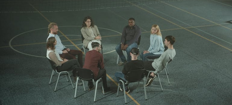 People in group therapy discussing the changing drug supply in Pennsylvania.
