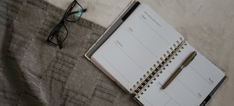 A sober emergency plan in a daily planner.