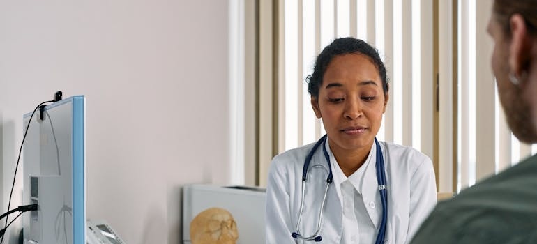 Doctor having a consultation with a patient.